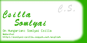 csilla somlyai business card